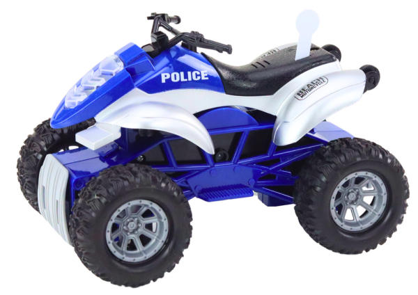 Policijski quad za igru s prikolicom za prijevoz čamca - plavi - Image 3