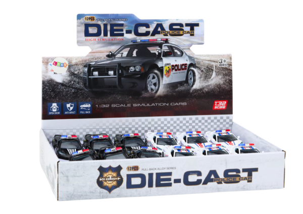 ﻿Car Police Car Police Car Metal 1:32 Drive Mix - Image 4