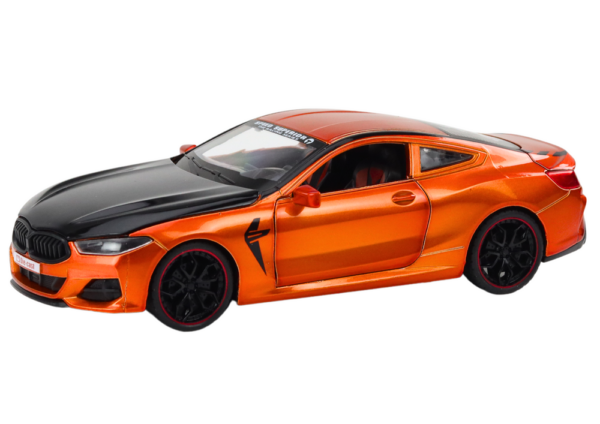 Sports Car Metal Friction Drive Openable Elements 1:24 Orange - Image 3