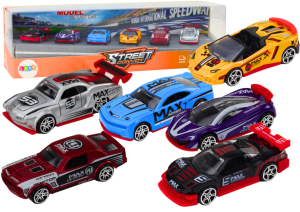 Set metalnih autića 1:64 Sports Cars - 6 komada