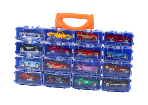 A set of cars with springs in a metal suitcase, 16 pieces - Image 3