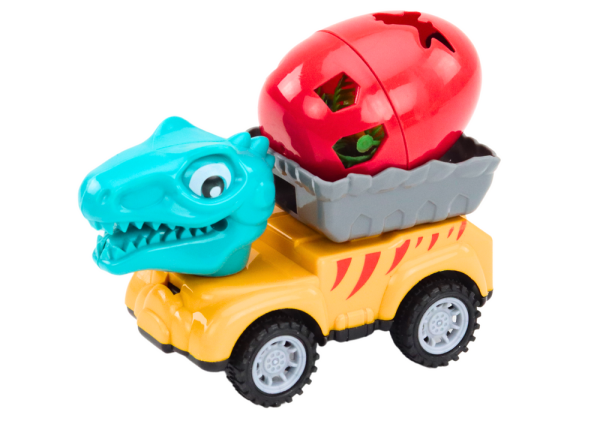 Auto dinosauri s jajetom i prikolicom, - 4 kom. - Slika 3