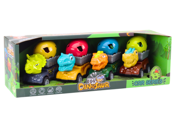 Auto dinosauri s jajetom i prikolicom, - 4 kom. - Slika 8