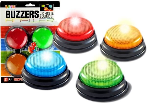 Set Buzzers Lights tipki sa zvučnim i svjetlosnim efektima - 4 boje - Image 8