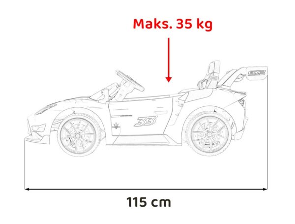 Licencirani auto na akumulator Maserati MC20 GT2 - crni - Image 18