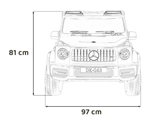 Licencirani auto na akumulator Mercedes Benz G63 AMG XXL 4x4 - dvosjed - crni - Image 21