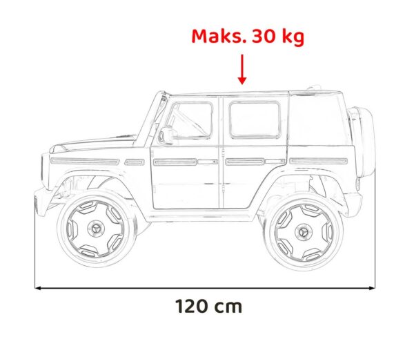 Licencirani auto na akumulator Mercedes Benz EQG 4x4 - srebrni - Image 2