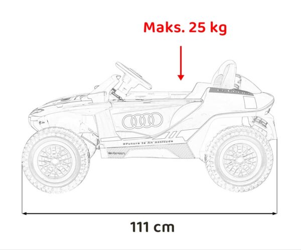 Licencirani auto na akumulator Audi RSQ E-TRON - sivi - Image 22