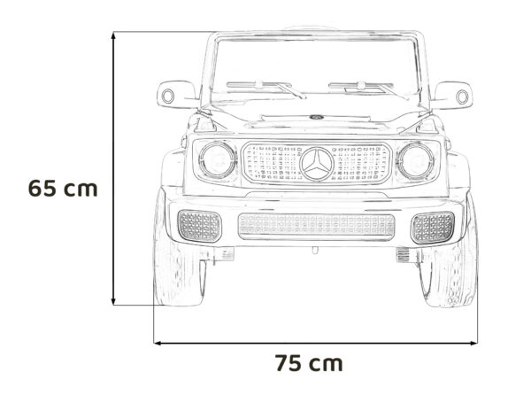 Licencirani auto na akumulator Mercedes Benz EQG 4x4 - srebrni - Image 21