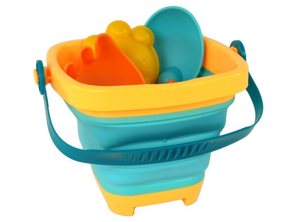 Sand Toy Set Folding Bucket 5 Pcs - Image 3