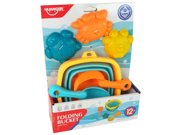 Sand Toy Set Folding Bucket 5 Pcs - Image 4