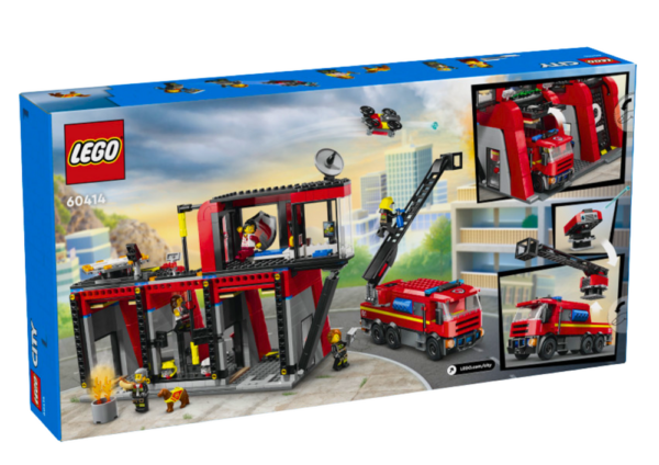 LEGO CITY Bricks Fire Station With Fire Truck 843 Elements 60414 - Image 3