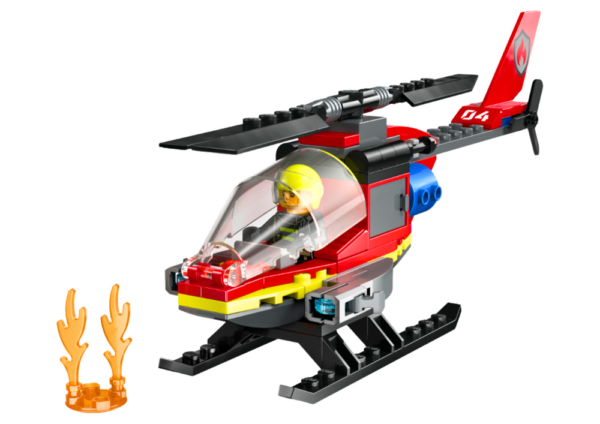 LEGO CITY Bricks Fire Rescue Helicopter 85 Pieces 60411 - Image 2