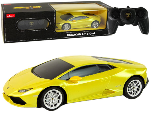 Licencirani auto na daljinsko upravljanje Lamborghini Huracan 1:24 Rastar - žuti