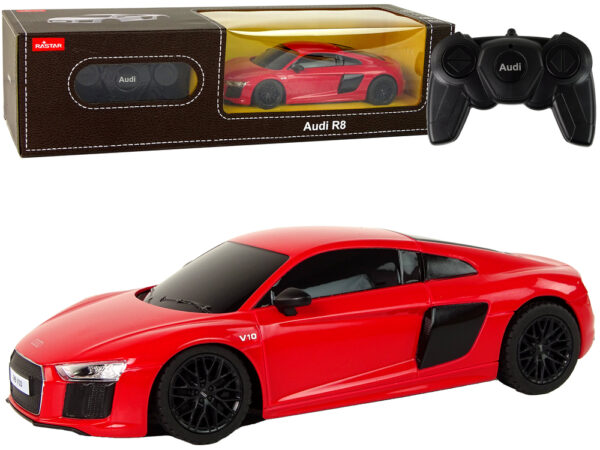 Licencirani auto na daljinsko upravljanje Audi R8 1:24 Rastar - crveni