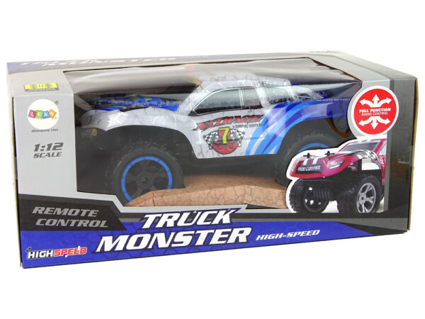 Remote Control Car RC Truck Monster 1:12 White - Image 8