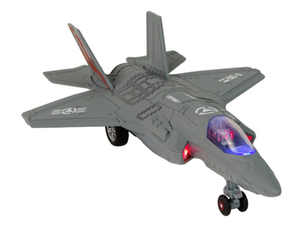 Airplane Friction Drive Lights Sounds 1:72 Dark Gray - Image 4