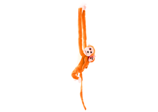 Mascot Plush Monkey with Baby, Orange 90 cm - Image 5