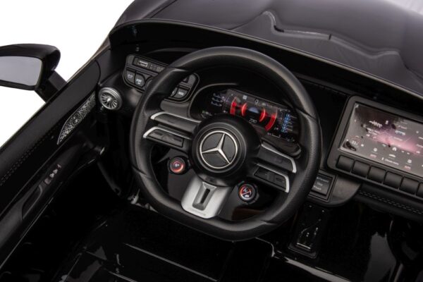 Licencirani auto na akumulator Mercedes AMG SL63  - crni/lakirani - Image 6