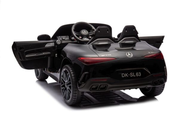 Licencirani auto na akumulator Mercedes AMG SL63  - crni/lakirani - Image 9