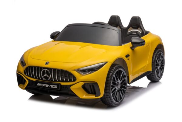 Licencirani auto na akumulator Mercedes AMG SL63  - žuti/lakirani - Image 5