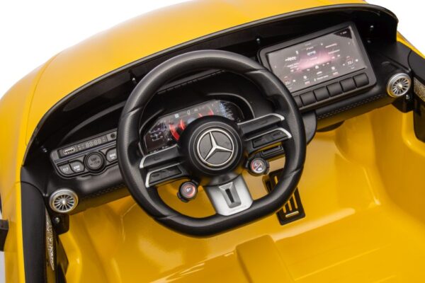 Licencirani auto na akumulator Mercedes AMG SL63  - žuti/lakirani - Image 7