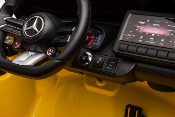 Licencirani auto na akumulator Mercedes AMG SL63  - žuti/lakirani - Image 8