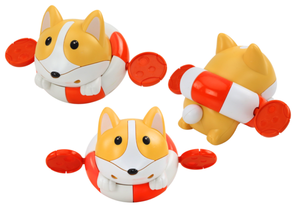 Mechanical Bath Toy Wind-Up Fox in a Wheel - Image 2