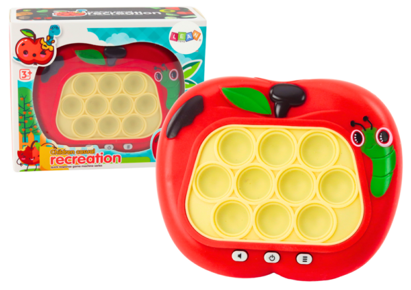 Arcade Game Console Pop-It Red Apple Sensory Pad