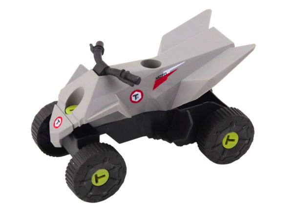 Set of Modern Car with Quad for Disassembly DIY Gray - Image 3