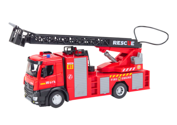 Fire Truck With Boom Lights Sounds Water Red - Image 2