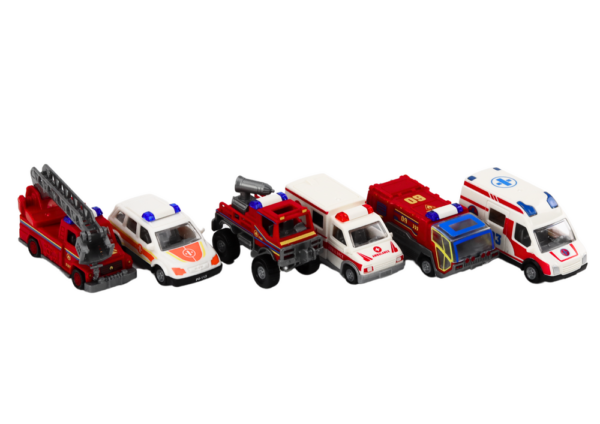 Base Fire Department Hospital Command Center Vehicles 6 pcs - Image 2