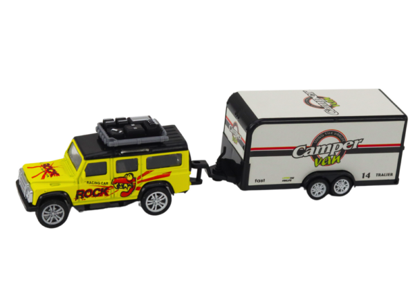 Off-road car with a trailer, a camper, a metal drive - Image 2