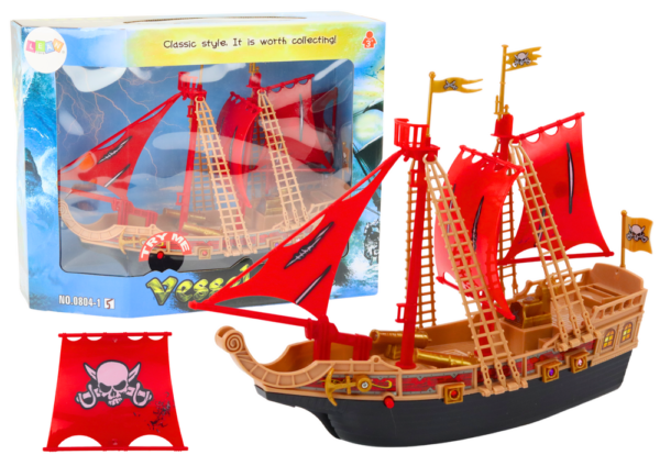 Pirate Ship Lights Sounds Wheels Black