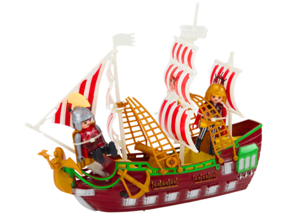 Roman Ship Romans Lights Sounds Catapult Palm Trees - Image 2