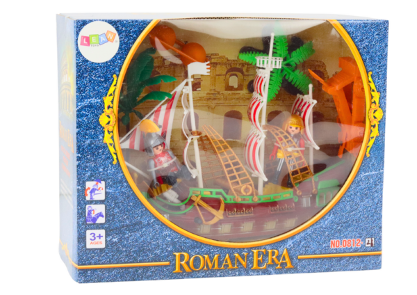 Roman Ship Romans Lights Sounds Catapult Palm Trees - Image 5