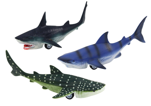 Figurines Vehicles Sea Animals Friction Drive Shark Killer Whale 6 pcs - Image 2