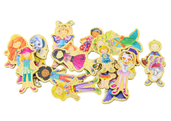 Set of Magnets Wooden Characters in Colorful Disguises, 20 pieces - Image 2