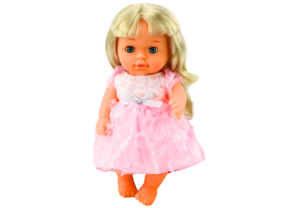 Doll In Light Pink Dress Peeing Bottle Rattle Sounds - Image 2