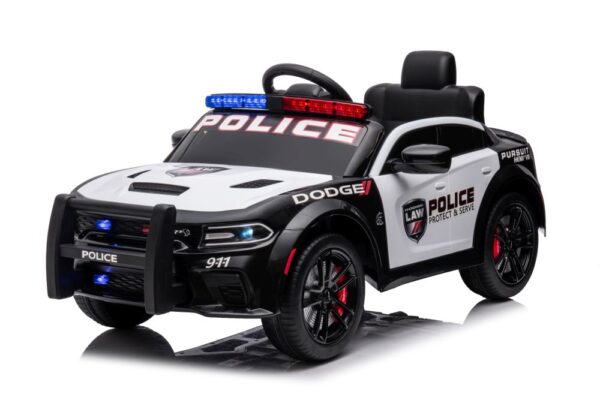 Licencirani policijski auto na akumulator Dodge Charger - crno/bijeli - Image 4