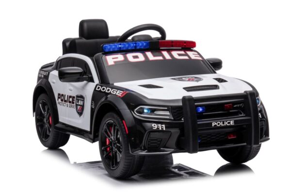 Licencirani policijski auto na akumulator Dodge Charger - crno/bijeli