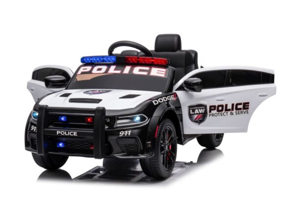 Licencirani policijski auto na akumulator Dodge Charger - crno/bijeli - Image 7