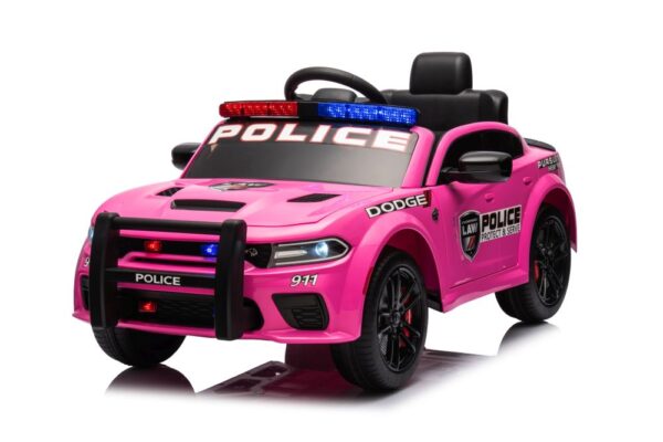 Licencirani policijski auto na akumulator Dodge Charger - rozi - Image 3