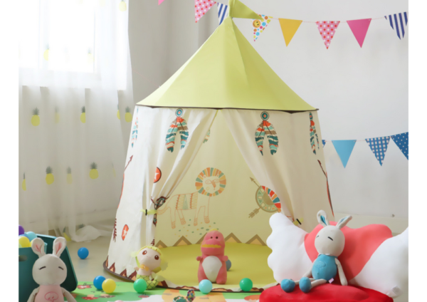 Indian Teepee Tent for Children, Beige, 125 cm - Image 3