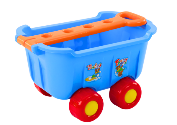 Sand Toys Blue Trolley Rake Spatula Boat 8 El - Image 2