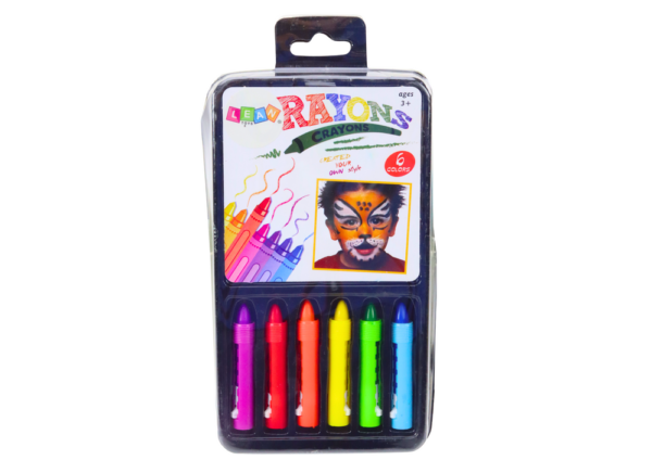 Set of 6 Colorful Face Painting Crayons - Image 4