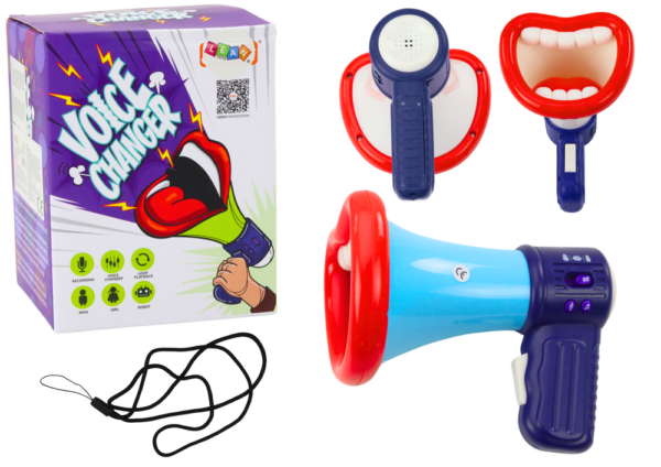 Megaphone Voice Changer Recording Three Voice Modes Mouth Blue