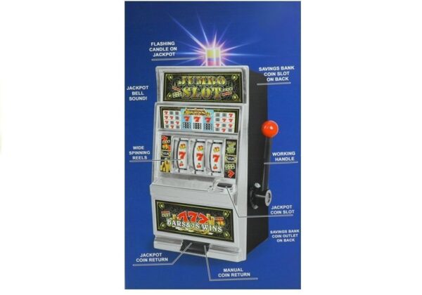 Big Slot Machine Casino With Sounds Money Bank - Image 6