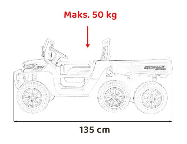 Auto na akumulator Farmer Speed 900 4x4 - dvosjed - bijeli - Image 22