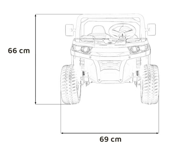 Auto na akumulator Farmer Speed 900 4x4 - dvosjed - bijeli - Image 23